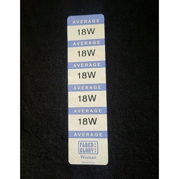 Faded Glory Womens Relaxed Fit  Black Jeans 18W New Rigid Denim Tapered 90s High - Picture 7 of 11